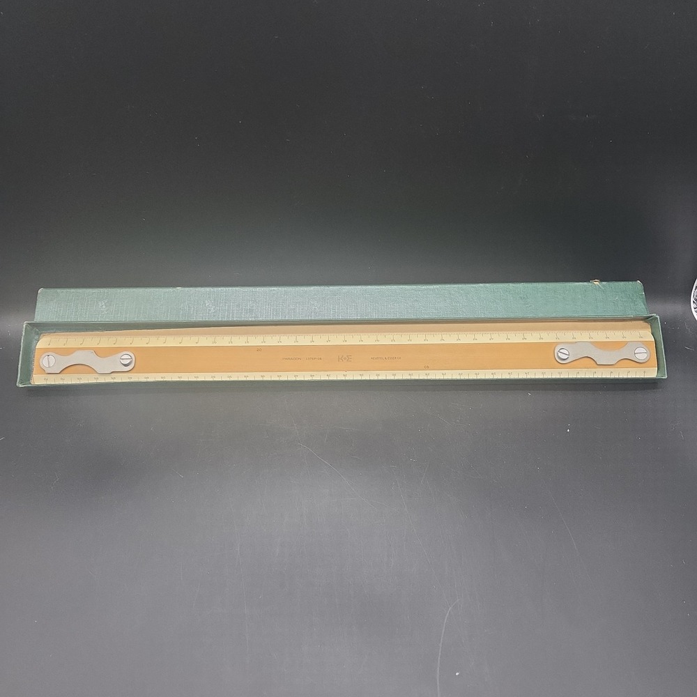 Keuffel & Esser Co Paragon 1376P Drafting Ruler With Box